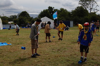 A picture of young adults participating in Circus Skills